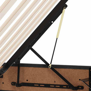 Aufbewahrungsbett mit Matratze 90x200 cm Schwarz Samt