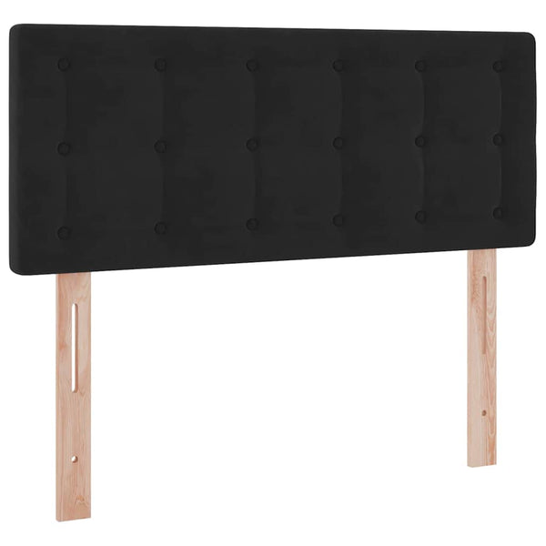 Stauraumbett mit Matratze Schwarz 120x190 cm Samt