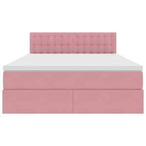 Stauraumbett mit Matratze Rosa 140x190 cm