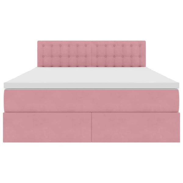 Stauraumbett mit Matratze Rosa 140x190 cm