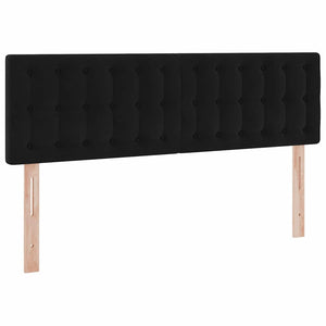 Aufbewahrungsbett mit Matratze Samt Schwarz 140x200 cm