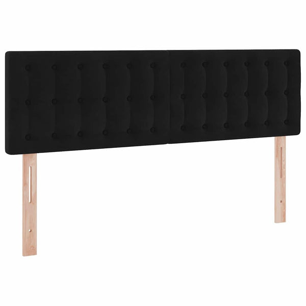 Aufbewahrungsbett mit Matratze Samt Schwarz 140x200 cm