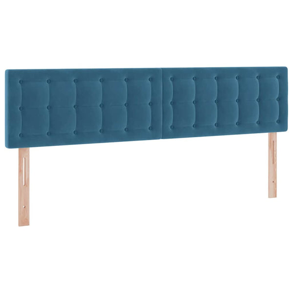 Aufbewahrungsbett mit Matratze Dunkelblau 160 x 200 cm Samt