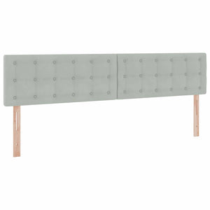 Aufbewahrungsbett mit Matratze Hellgrau 200x200 cm Samt