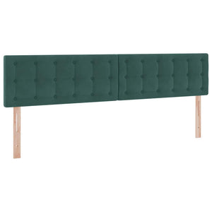 Samt Stauraumbett mit Matratze Dunkelgrün 200x200