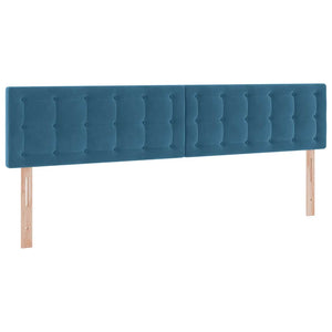Stauraumbett mit Matratze Dunkelblau 200x200 cm Samt