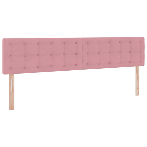 vidaXL Lit de rangement avec matelas rose 200 x 200 cm velours