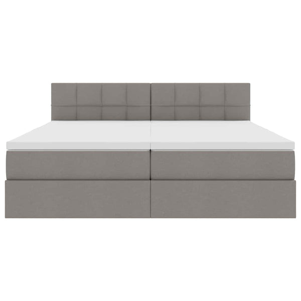 Aufbewahrungsbett mit Matratze Taupe 180x200 cm