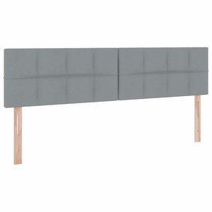 Aufbewahrungsbett mit Matratze 200x200 cm Hellgrau Kunstleder