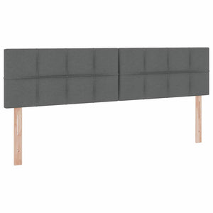 Aufbewahrungsbett Dunkelgrau 200x200 cm Kunstleder