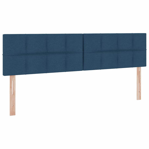 Aufbewahrungsbett mit Matratze Blau 200x200 cm