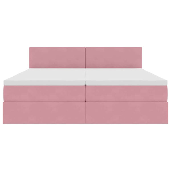 Aufbewahrungsbett mit Matratze Rosa 90x200 cm