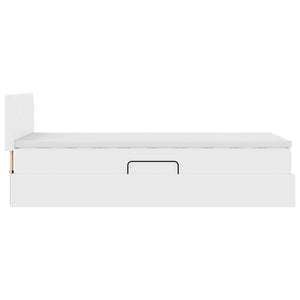 Bett mit Stauraum und LED 90x190 cm Kunstleder