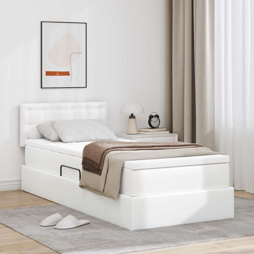 Bett mit Stauraum und LED 90x200 cm