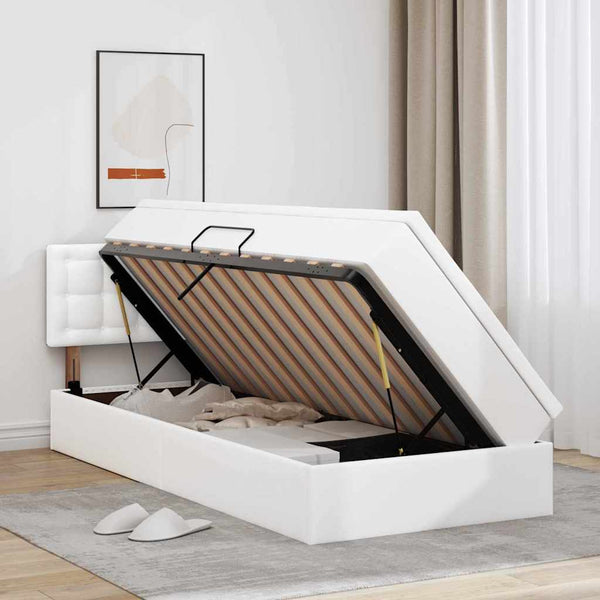 Bett mit Stauraum und LED 90x200 cm