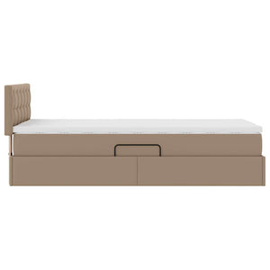 Bett mit Stauraum & LED Cappuccino 100x200 cm