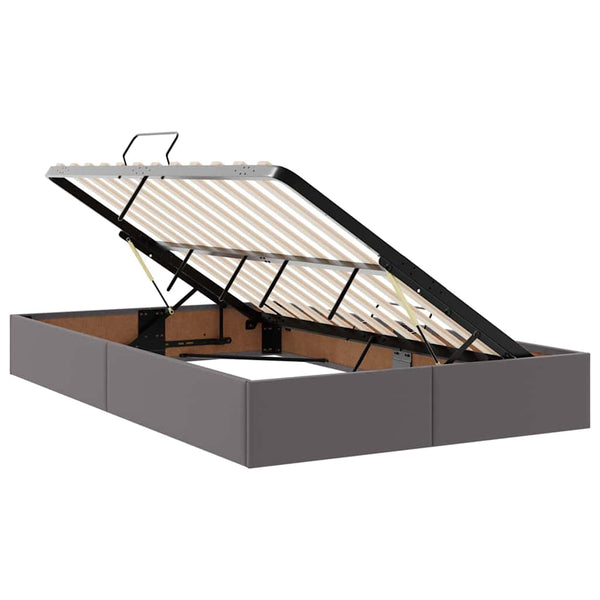 Bett mit Stauraum & LED Grau 120x190 cm