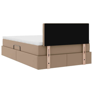 Bett mit Stauraum & LED Cappuccino 120x190 cm