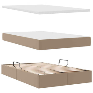 Bett mit Stauraum & LED Cappuccino 120x190 cm