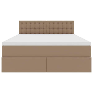 Bett mit Stauraum LED Cappuccino 140x190 cm