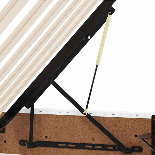 Bett mit Stauraum und LED 140x200 cm