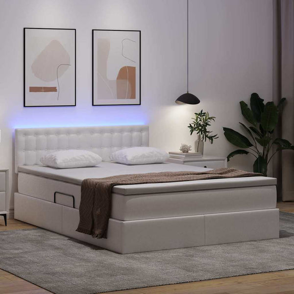Bett mit Stauraum und LED 140x200 cm