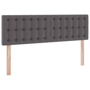 vidaXL Lit avec rangement et LED Gris 140 x 200 cm Similicuir