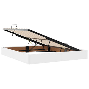 Bett mit Stauraum, LED, Kunstleder, 160x200 cm