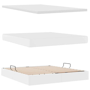 Bett mit Stauraum, LED, Kunstleder, 160x200 cm