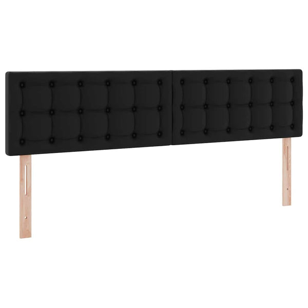 Bett mit Stauraum & LED Schwarz 180x200 cm