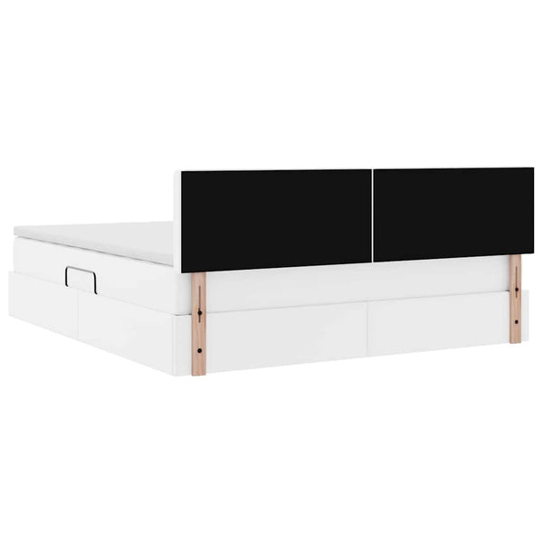 Bett mit Stauraum und LED 180x200 cm Kunstleder