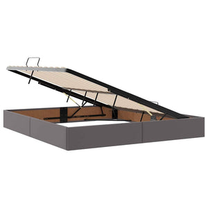 Bett mit Stauraum & LED Grau 180x200 cm