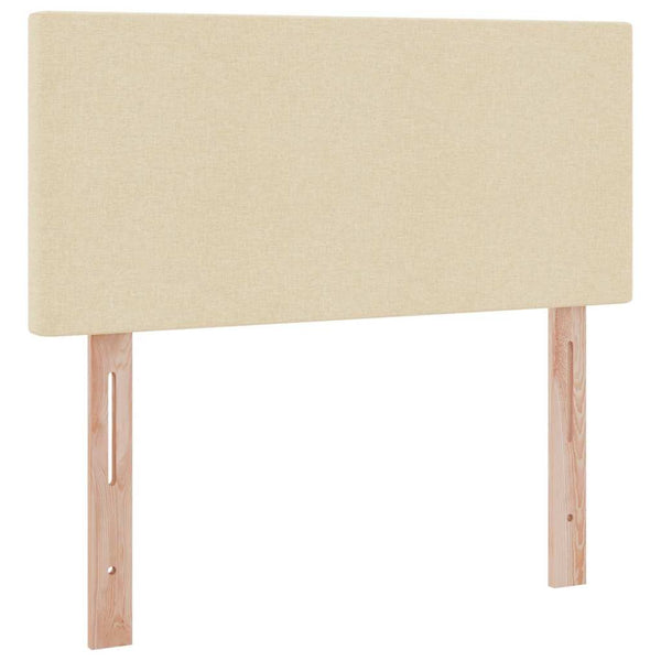 Bett mit Stauraum, LED & Matratze Creme 90x190 cm