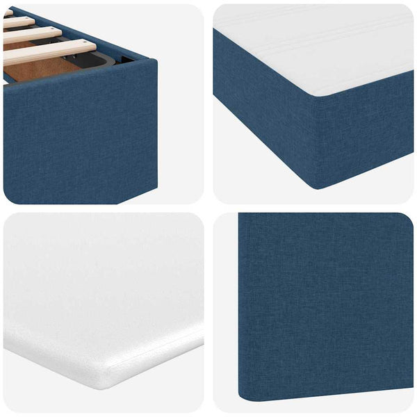 Bett mit Stauraum und LED Blau 90x190 cm