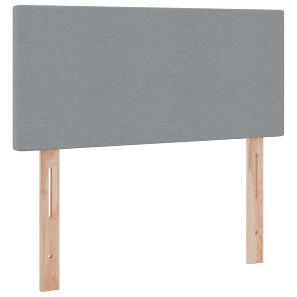 Bett mit Stauraum & LED Hellgrau 90x200 cm