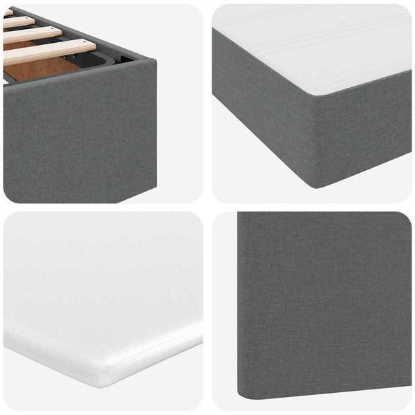 Stauraumbett mit LED Dunkelgrau 100x200 cm