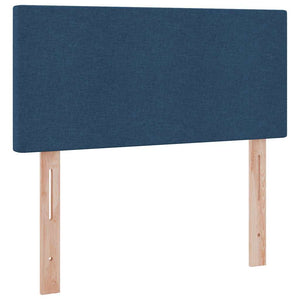 Bett mit Stauraum, LED & Matratze Blau 100x200 cm