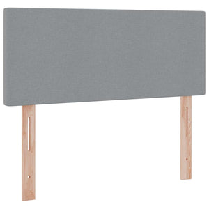 Bett mit Stauraum & LED Hellgrau 120x190 cm