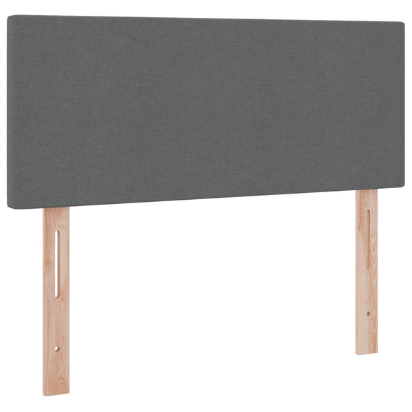 Bett mit Stauraum und LED Dunkelgrau 120x190 cm