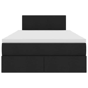 Stauraumbett mit LED Schwarz 120x190 cm