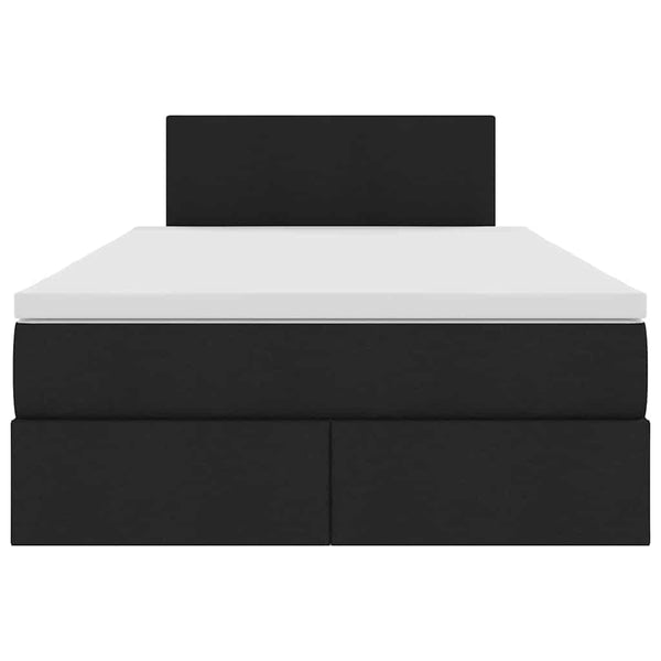 Stauraumbett mit LED Schwarz 120x190 cm