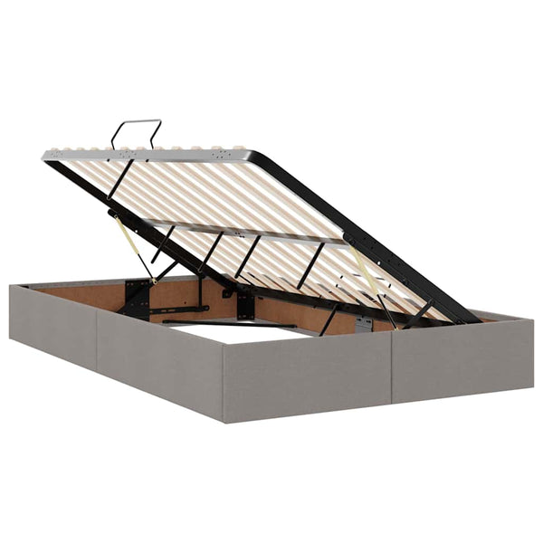 Bett mit Stauraum & LED Taupe 120x200 cm