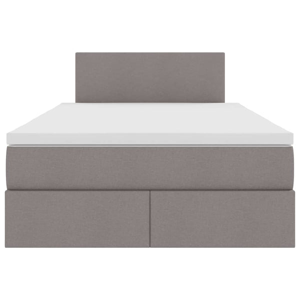 Bett mit Stauraum & LED Taupe 120x200 cm