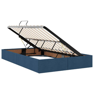 Bett mit Stauraum, LED & Matratze Blau 120x200 cm