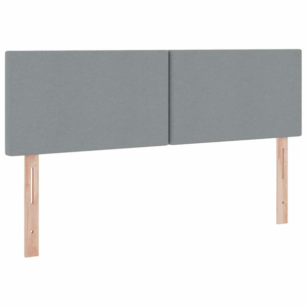 vidaXL Lit avec rangement et LED Gris clair 140 x 190 cm Tissu