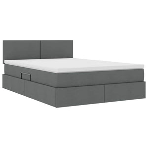 Stauraumbett mit LED Dunkelgrau 140x190 cm