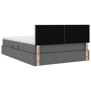 Stauraumbett mit LED Dunkelgrau 140x190 cm