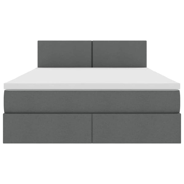 Stauraumbett mit LED Dunkelgrau 140x190 cm