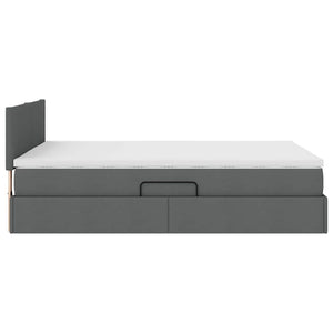 Stauraumbett mit LED Dunkelgrau 140x190 cm