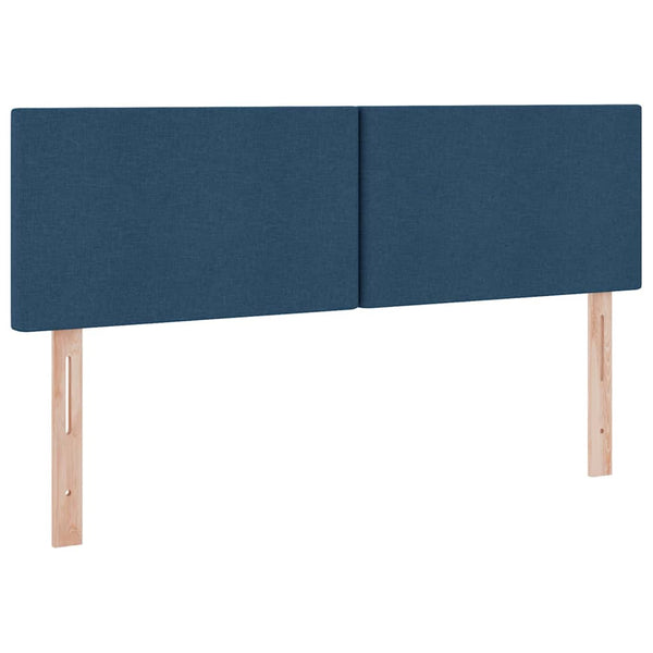Bett mit Stauraum, LED & Matratze Blau 140x200 cm